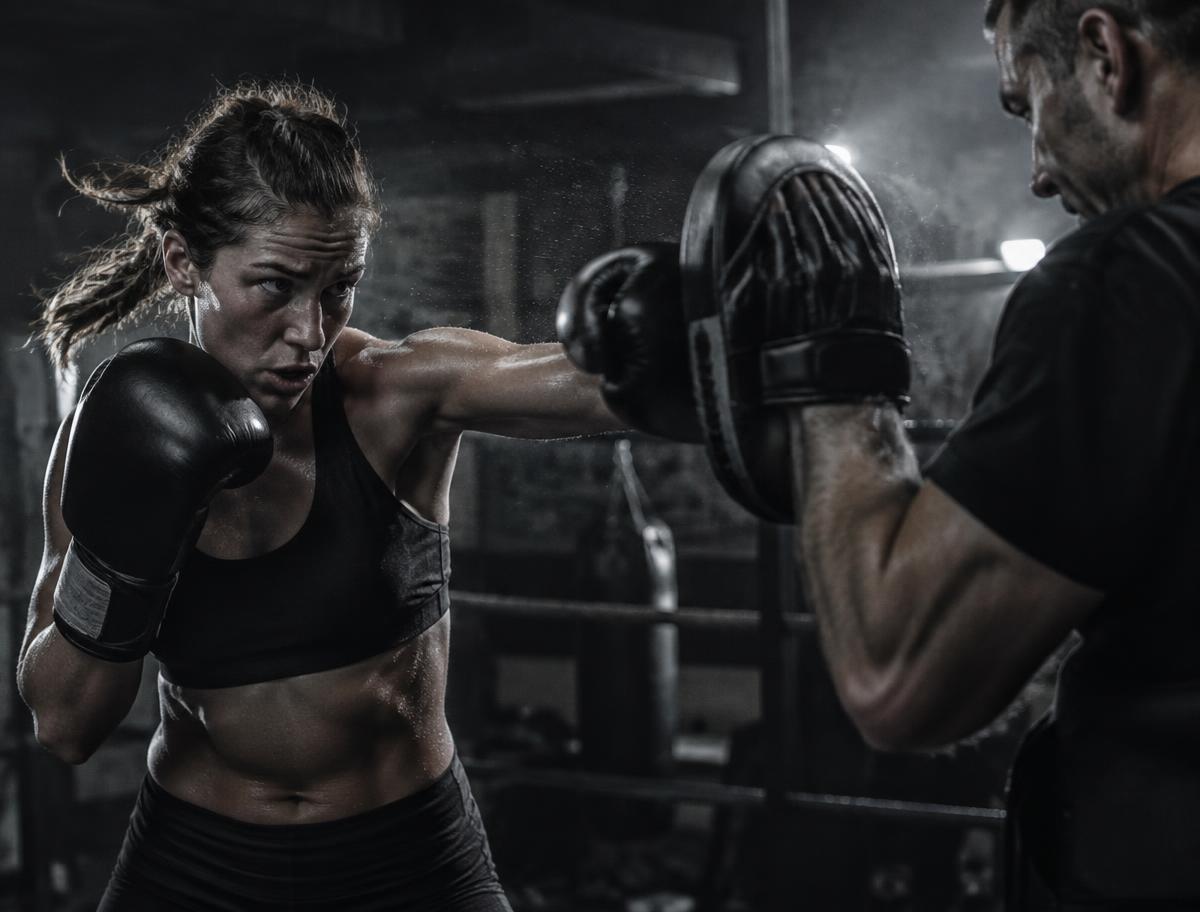 Boxing class at Stoic Martial Arts in Chanhassen, Minnesota